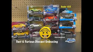 Fast & Furious Diecast by Jada | Let's Unbox A Ton Of 1/32 Vehicles | Palooza