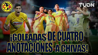 ¡NO ES LA PRIMERA VEZ! 🦅🐐 Las veces que América derrota a Chivas por cuatro goles | TUDN