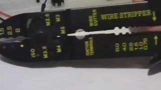 How to use an 8 inch crimping tool to cut and strip wire for electronics breadboard