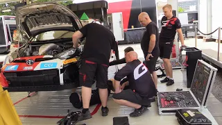 WRC Vodafone Rally de Portugal 2023 | Toyota, Hyundai & M-Sport Mechanics Working on Cars | Rally1