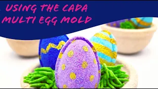 Using a Cada Multi Egg mold to create tiny Easter bath bombs—Tutorial for soap and cosmetic makers!