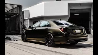 Mercedes Benz S63 AMG l Wrapped Satin Black Gold Dust  - Built by Rebel Motors