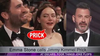 Emma Stone Calls Jimmy Kimmel Prick at Oscars: Poor Things Joke Flops