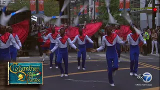 South Shore Drill Team performs at the 2018 Columbus Day Parade in Chicago