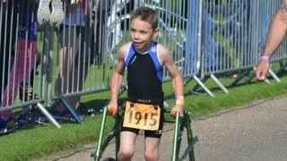 Incredible Moment 8-Year-Old with Cerebral Palsy Finishes First Triathlon