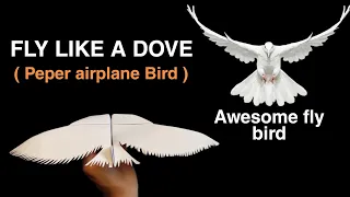 Best paper airplane Bird | Paper airplane fly like bird | how to make a paper airplane bird