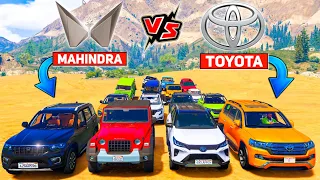 GTA 5: MAHINDRA CARS VS TOYOTA CARS🔥🥵 DESSERT DRAG RACE 😱 GTA 5 MODS! GTA 5 INDIAN CARS!