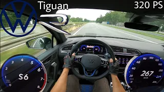 2021 VW Tiguan R 2.0 TSI (320 PS) POV Testdrive AUTOBAHN Beschleunigung & Topspeed