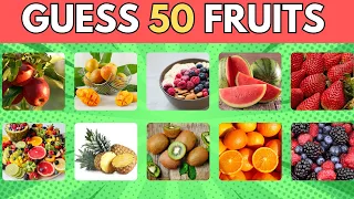 GUESS THE FRUIT IN 3 SECONDS 🍎🍇🍒 / 50 DIFFERENT TYPES OF FRUIT