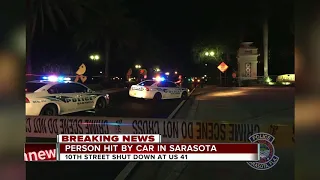 Pedestrian seriously injured after being hit by vehicle in Sarasota