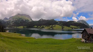 4K Lake Wägitalersee Schwyz SWITZERLAND アルプス山脈