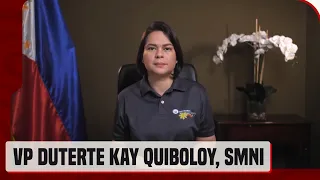 VP Duterte, dinepensahan si Quiboloy, SMNI