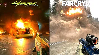 Cyberpunk 2077 Physics vs. Far Cry 5 Comparison