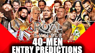 WWE Royal Rumble 2023 40-MEN DREAM Entry Predictions - Returns & Debuts