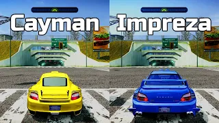 NFS Most Wanted: Porsche Cayman S vs Subaru Impreza WRX STI - Drag Race