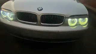 BMW - Е65 / НЕБОЛЬШОЙ РЕМОНТ / очистел фару и заменил лампочки на Ангельские глазки.