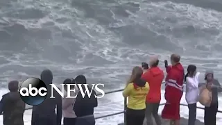 Sydney's iconic Bondi Beach disappears under big swell