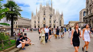 Milan Italy Walk Tour 4K [2024] - Unveil Duomo & Galleria Emanuelle!