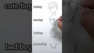 how to draw boy's different hairstyles #shorts