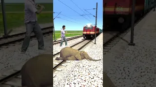 Sleeping elephant vs train return funny vfx video | Magic video Kinemaster editing