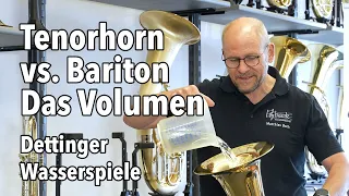 Wie viel Wasser passt in das Instrument? | Tenorhorn versus Bariton