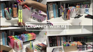 ORGANIZE WITH ME - organizing my pen and stationery collection, desk makeover