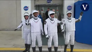 4 astronautas rumbo a la Estación Espacial Internacional