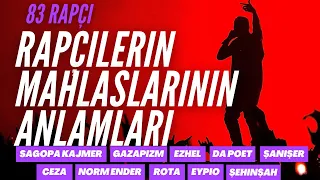 Rapçilerin Kendi Anlatımlarıyla İsimlerinin / Mahlaslarının Anlamı / 83 Rapçi