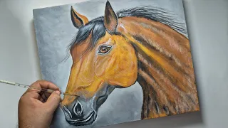 ¿Como Pintar un CABALLO REALISTA Paso a Paso? Tutorial COMPLETO de Pintura Acrilica