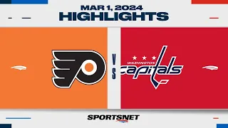 NHL Highlights | Flyers vs. Capitals - March 1, 2024