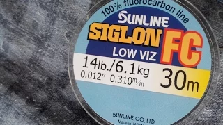 Тест на разрыв Sunline Siglon Low Viz FC 14 lb, 6 1 kg ,0 012', 0 310 m m