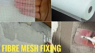 fibre mesh fixing for preventing cracks. critical points for mesh fixing.procedure for mesh fixing