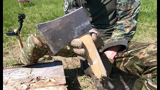 Cold Steel Competition Throwing Hatchet - AXE DESTRUCTION TEST - UNTIL IT BREAKS - 1055 CARBON STEEL