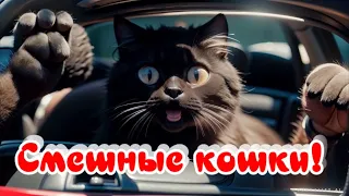 😽😺Смешные кошки с искусственным интеллектом😻 животные😸🐱 ИИ наши КОШКИ😸