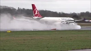 Big WATERSPRAY by A330F - Mixed Planespotting at Maastricht Aachen Airport