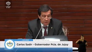 Sadir abrió sesiones en Jujuy y dijo que no dejará de "pedir a Nación los recursos que corresponden"