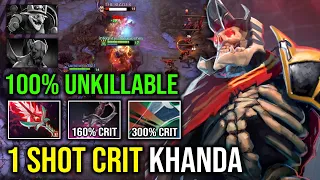 WTF Unlimited Crit 1 Shot Khanda Mortal Strike 100% Unkillable 984 GPM Carry Wraith King Dota 2