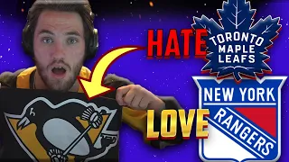 THE MOST HATED NHL TEAM IS?? Ranking My Favorite NHL Teams!?!