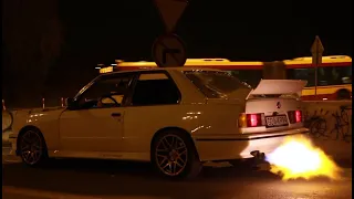 BMW E30 M3 1UZ ITB SOUND 8000rpm flames/pop&bangs/driveby