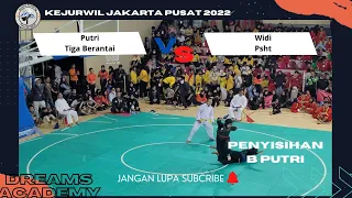 KELAS B PUTRI!!! WIDI (MERAH) PSHT VS PUTRI (BIRU) TIGA BERANTAI