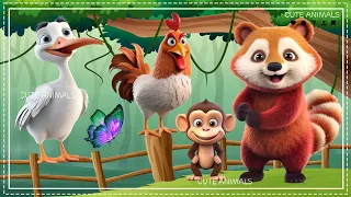 Funny farm animal moments: Monkey, Chicken, Panda, Bird... - Animal sounds