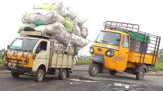 Fully Loaded Auto Rickshaw on BUMPY Road | Tuk Tuk Rickshaw Videos | Auto Videos | Crazy AutoWala