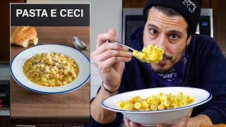 this PASTA with CHICKPEAS is the perfect ITALIAN COMFORT FOOD (Pasta e Ceci)