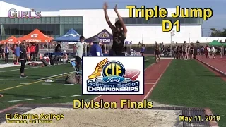 2019 TF - CIF-ss Finals (D1) - Triple Jump (Girls)