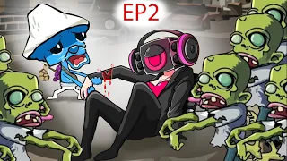 Speaker Woman is Bitten by Zombies and Smurf Cat isn't Happy about it Ep2 - Banban Animation