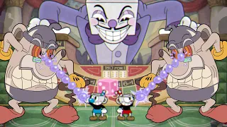 Cuphead - Two Players VS All Bosses With Extreme Rapid Fire Rate ( Lobber )