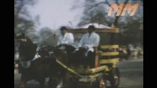 Regent's Park London Horse & Cart Parade late 1960's old cine film 204