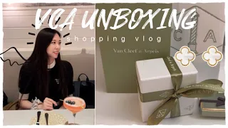 Vlog) VCA Alhambra Earrings Unboxing Review | Luxury Shopping Haul Prada, Chanel, Van Cleef & Arpels
