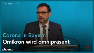 Pressekonferenz mit Klaus Holetschek zur aktuellen Corona-Lage in Bayern am 11.01.22