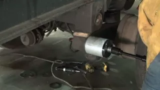 Hendrickson suspension bushing replacement on semi trailer